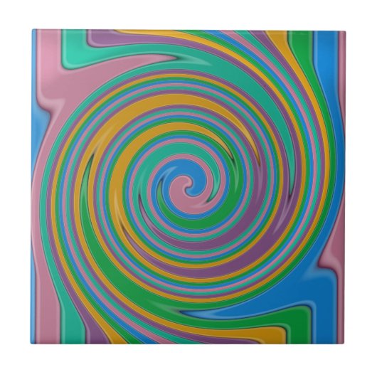 Regenboogstrepen Tegeltje (Voorkant)