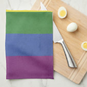 Regenboogstrepen Theedoek (Quarter Fold)