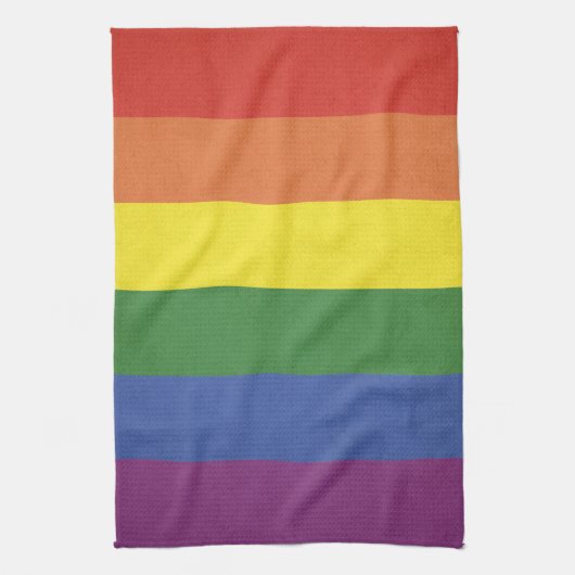 Regenboogstrepen Theedoek (Verticaal)