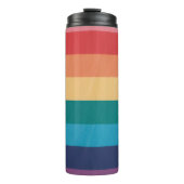 Regenboogstrepen Thermosbeker (Voorkant)