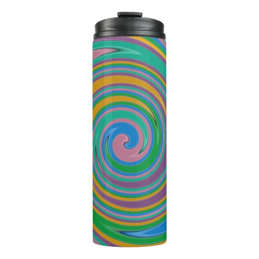 Regenboogstrepen Thermosbeker (Voorkant)