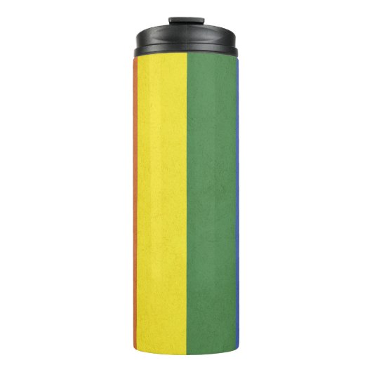 Regenboogstrepen Thermosbeker (Voorkant)