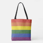 Regenboogstrepen Tote Bag (Achterkant)