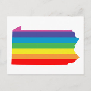 regenboogstrepen uit pennsylvanië briefkaart
