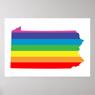 regenboogstrepen uit pennsylvanië poster