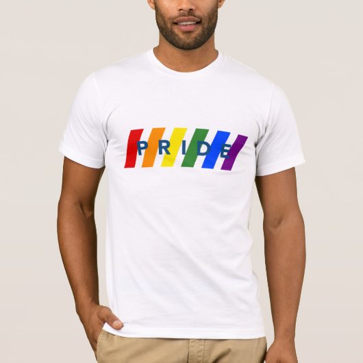Regenboogstrepen van PRIDE T-shirt (Voorkant)