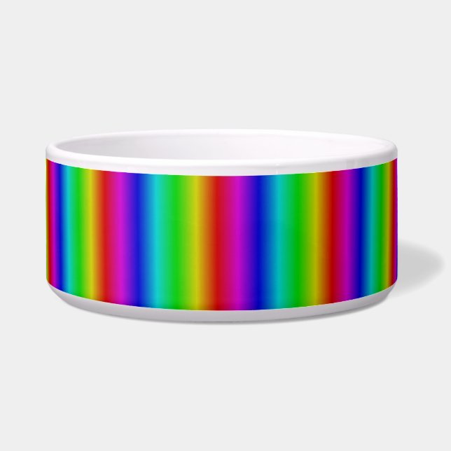 regenboogstrepen voerbakje (Voorkant)