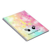 Regenboogstrijder met hart | Monogrammen Notitieboek (Rechterzijde)