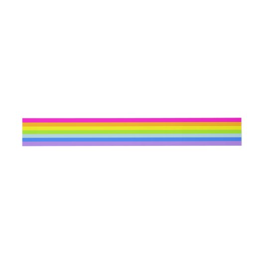 Regenboogstripe briefpapier buikband uitnodigingen wikkel (Vlak)