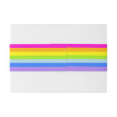 Regenboogstripe briefpapier buikband uitnodigingen wikkel (Achterkant Voorbeeld)
