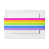 Regenboogstripe briefpapier buikband uitnodigingen wikkel (Voorkant Voorbeeld)