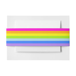 Regenboogstripe briefpapier buikband uitnodigingen wikkel