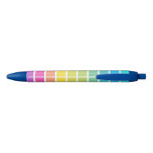 Regenboogstripe multi-kleurenpen blauwe inkt pen (Achterkant)