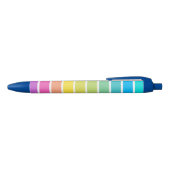 Regenboogstripe multi-kleurenpen blauwe inkt pen (Bovenkant)