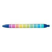 Regenboogstripe multi-kleurenpen blauwe inkt pen (Voorkant)