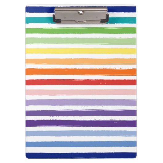 regenboogstripe Patroonschool of Kantoor Klembord (Voorkant)