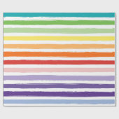 regenboogstripe patroonsterfdag cadeaupapier (Vlak)