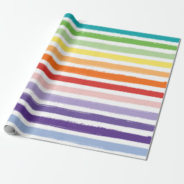  regenboogstripe patroonsterfdag cadeaupapier