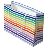  regenboogstripe patroonsterfdag groot cadeauzakje (Voorkant Gekanteld)
