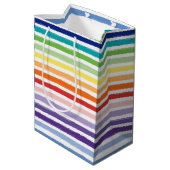  regenboogstripe patroonsterfdag medium cadeauzakje (Achterkant Gekanteld)