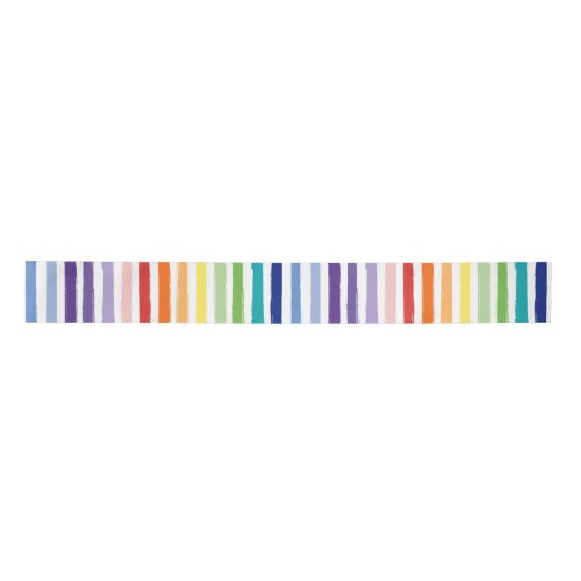  regenboogstripe patroonsterfdag satijnen lint (Voorkant)
