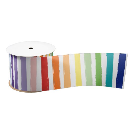 regenboogstripe patroonsterfdag satijnen lint (Spoel)