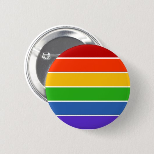 Regenboogstripe Pride Ronde Button 5,7 Cm (Voorkant /achterkant)