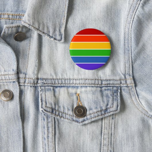 Regenboogstripe Pride Ronde Button 5,7 Cm (In situ)