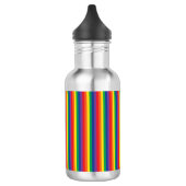 Regenboogstripe Stomme Kinder flacon met naam Waterfles (Links)
