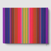 Regenboogstripes Abstract Birthday Party Guest Boo Gastenboek (Achterkant)