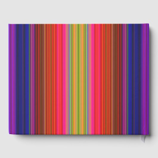 Regenboogstripes Abstract Birthday Party Guest Boo Gastenboek (Achterkant)