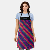 Regenboogstripes Gay Pride Schort (Gedragen)