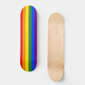 Regenboogstripes LGBT Gay Pride Persoonlijk Skateboard (Voorkant)