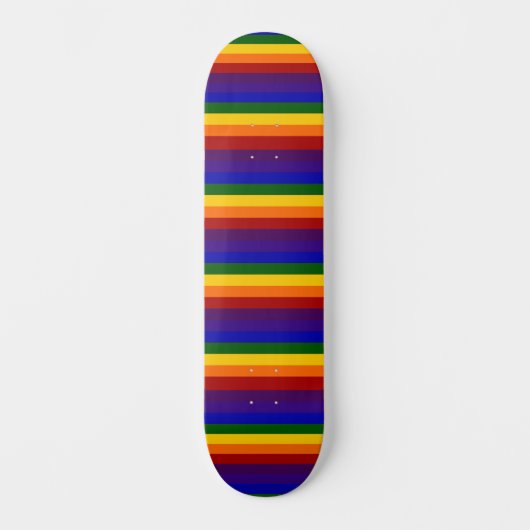 Regenboogstripes LGBT Pride Skateboard (Voorkant)