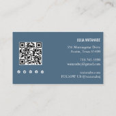 Regenboogstripes QR Code Social Media Chic Visitekaartje (Achterkant)