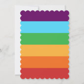 Regenboogstripes voor een donkere verjaardag kaart (Achterkant)