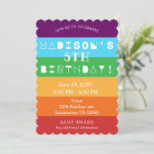 Regenboogstripes voor een donkere verjaardag kaart (Staand voorkant)