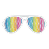 Regenboogstrips Aviator Zonnebril (Voorkant)