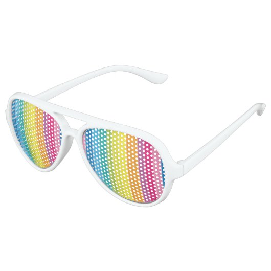 Regenboogstrips Aviator Zonnebril (Gekanteld)