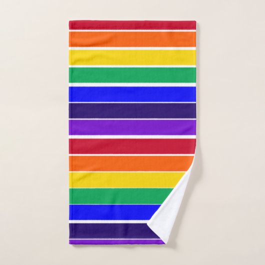 Regenboogstrips Bad Handdoek (Handdoek)