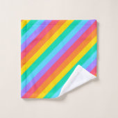 Regenboogstrips Bad Handdoek (Wasdoekje)