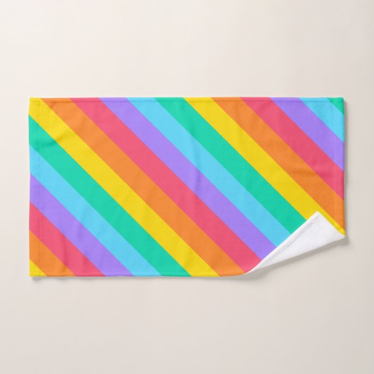 Regenboogstrips Bad Handdoek (Handdoek)