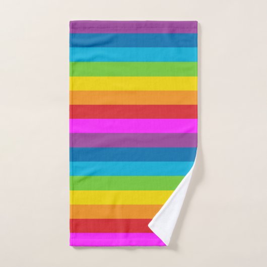 Regenboogstrips Bad Handdoek (Handdoek)