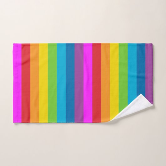 Regenboogstrips Bad Handdoek (Handdoek)