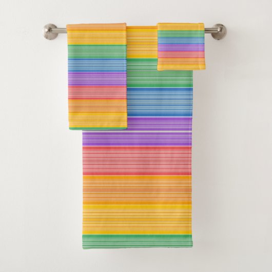 Regenboogstrips Bad Handdoek (Insitu)