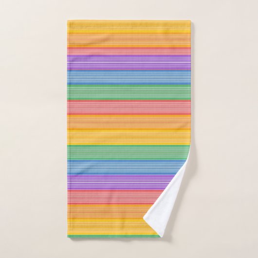 Regenboogstrips Bad Handdoek (Handdoek)