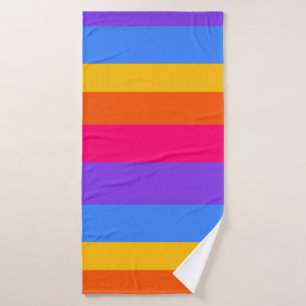 Regenboogstrips Badhanddoek