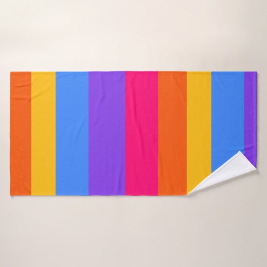 Regenboogstrips Badhanddoek (Badhanddoek)