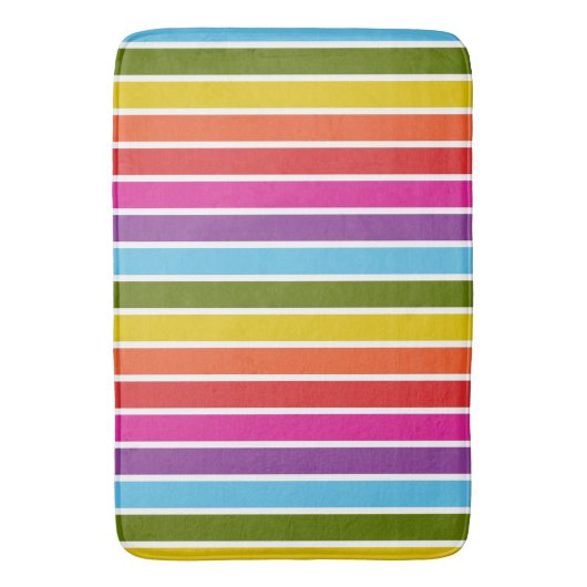 Regenboogstrips Badmat (Voorkant Verticaal)