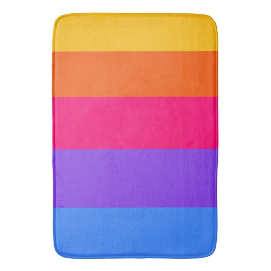 Regenboogstrips Badmat (Voorkant Verticaal)